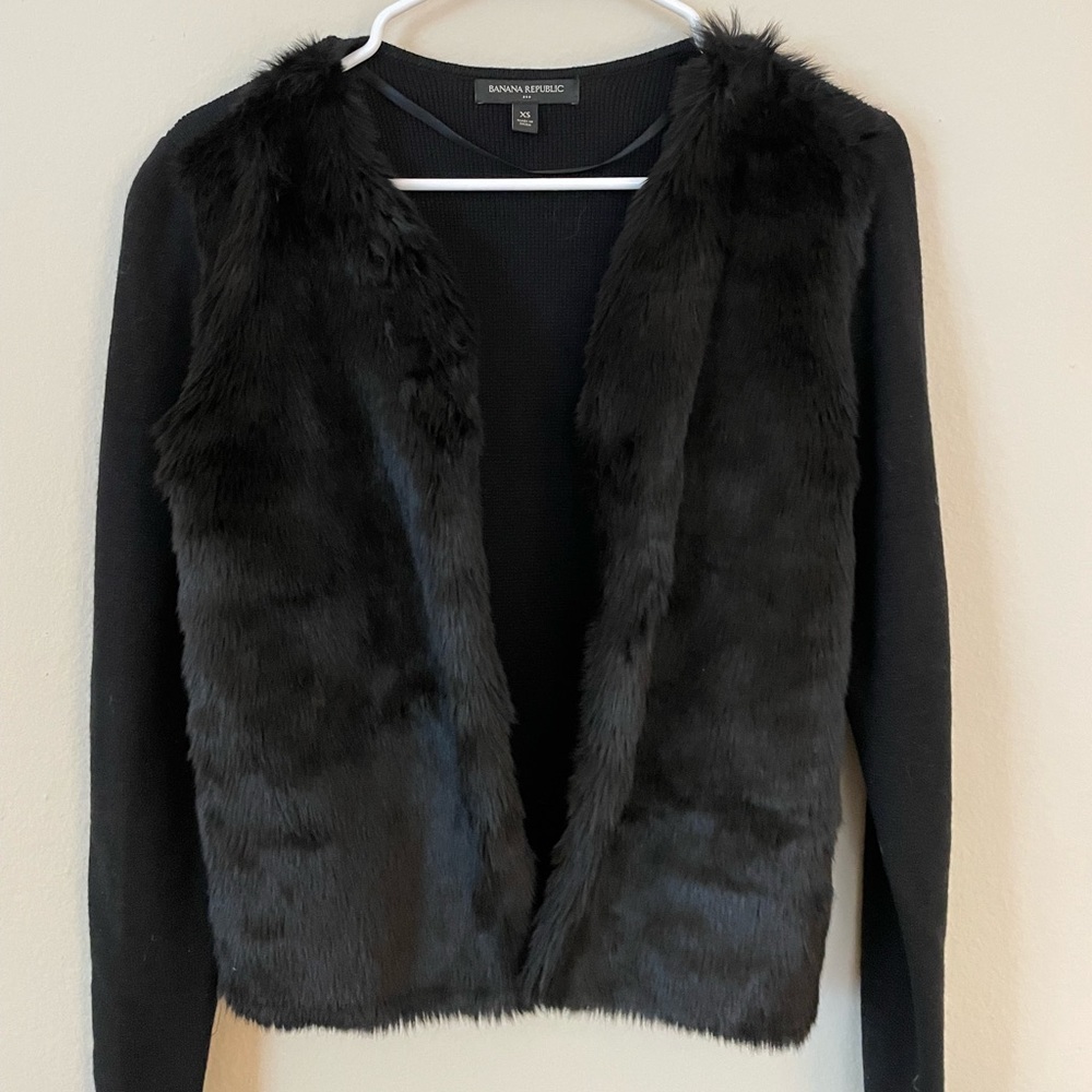 Banana Republic Faux Fur Jacket XS (Worn once!)